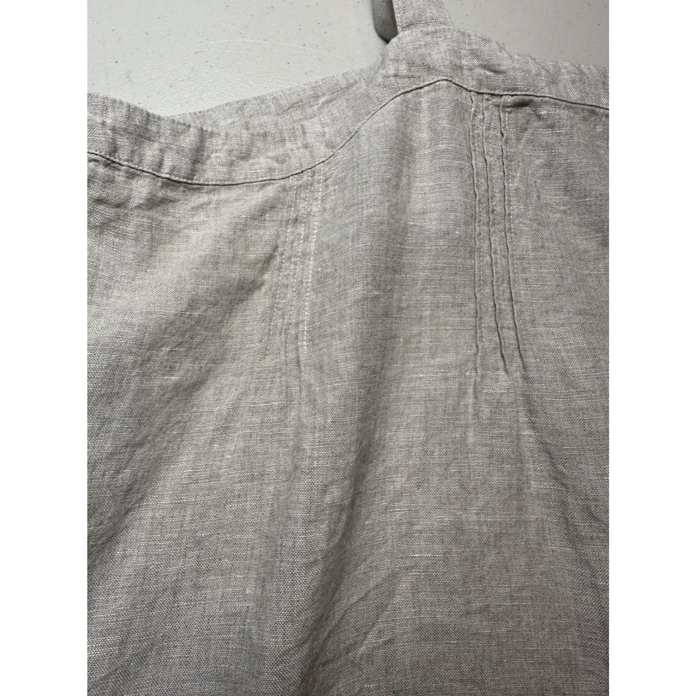 J.Crew Womens Coastal Linen Pintuck Sleeveless Cami Top Beige 3X Summer Boho - Picture 5 of 10